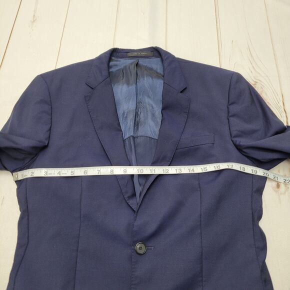 Hugo Boss Reda super 110 wool blazer jacket navy blue 38 regular - Picture 3 of 12